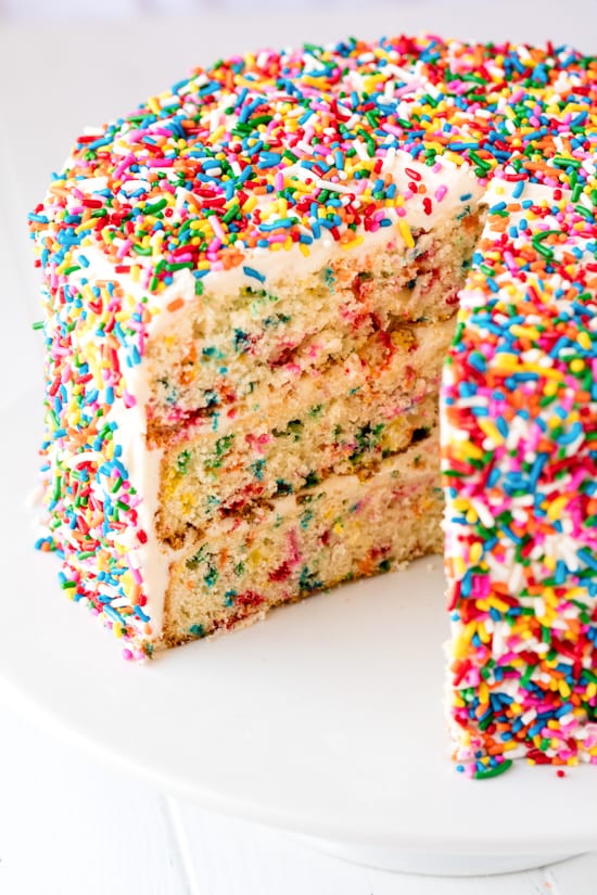 Celebrate in style with this Funfetti Birthday Cake made from scratch Funfetti Birthday Cake