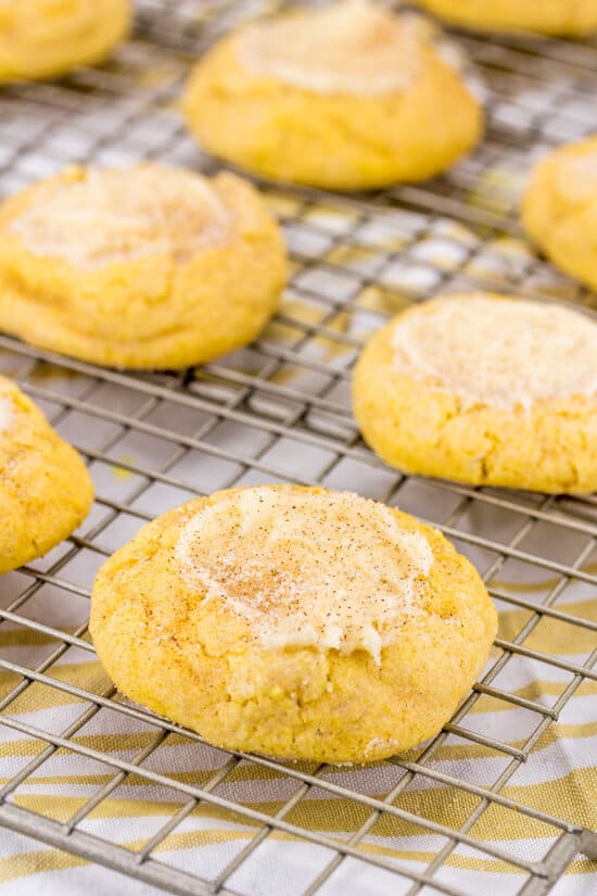  moist and delicious these Pumpkin Cheesecake Thumbprint Cookies are a quick and easy cook Pumpkin Cheesecake Thumbprint Cookies