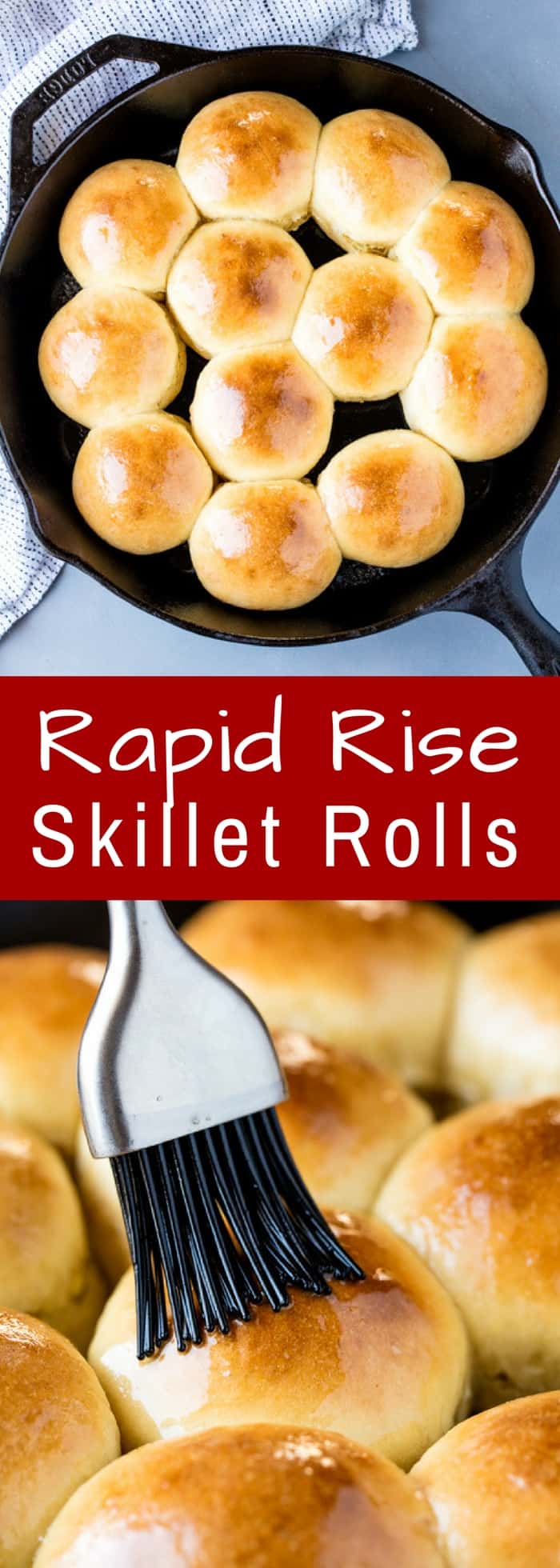Rapid Rise Skillet Yeast Rolls will have homemade dinner rolls on your table in under 1 hour with absolutely not stand mixer required!