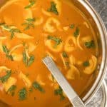 This tomato tortellini soup is and made from scratch with ingredients you already have in  Tomato Tortellini Soup
