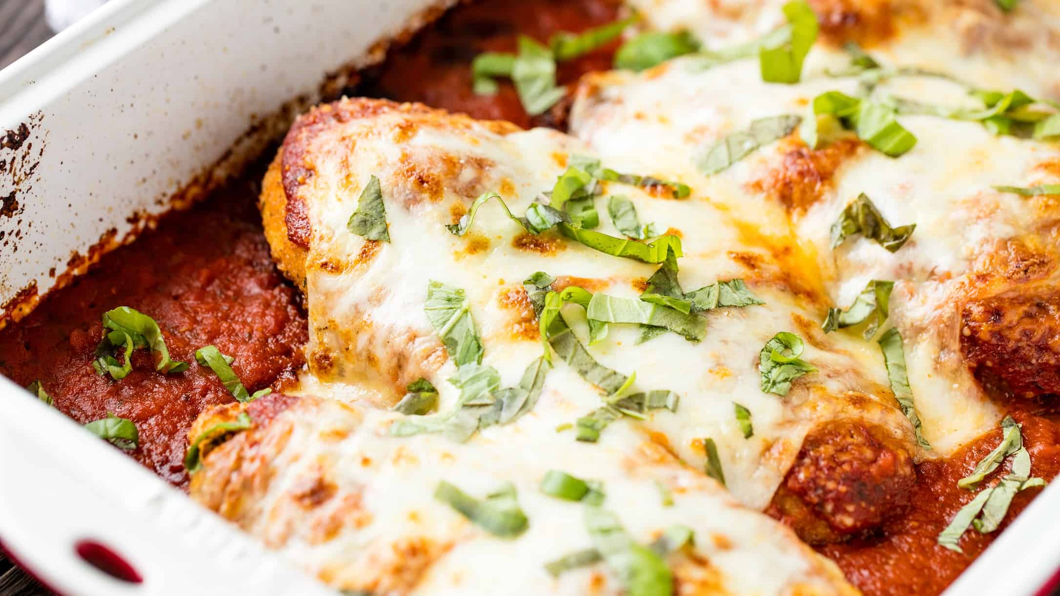 Chicken parm in a pan