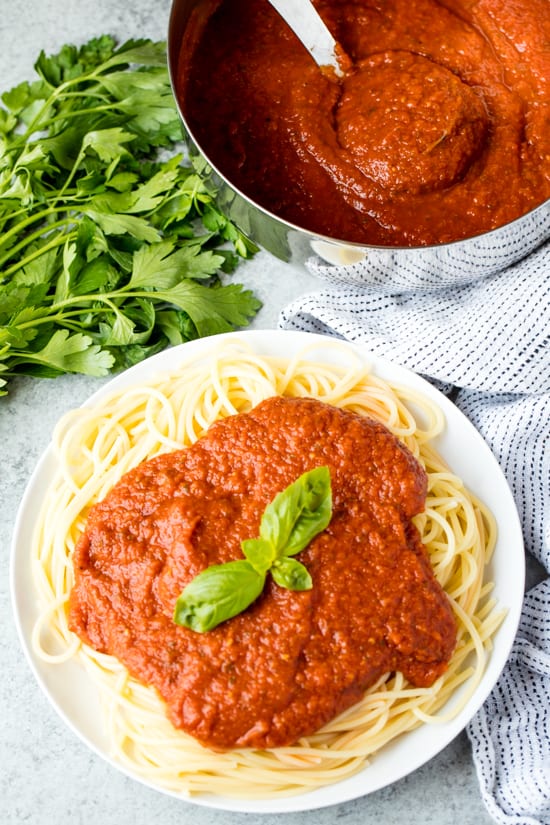 Homemade Spaghetti Sauce is so full of flavor and it Homemade Spaghetti Sauce Recipe