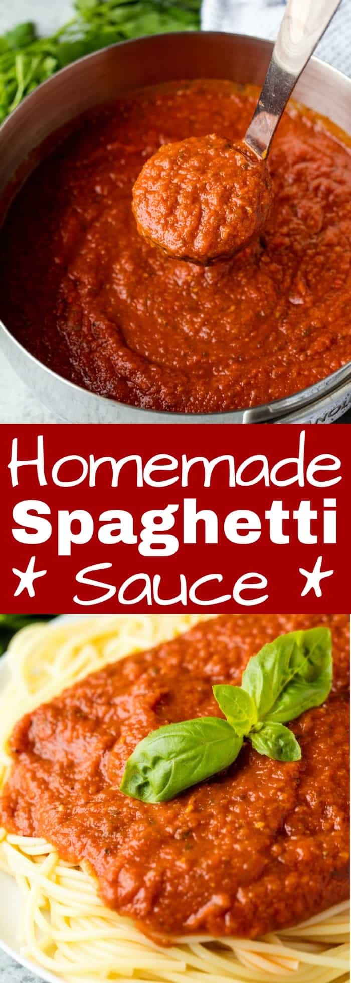 Homemade Spaghetti Sauce is so full of flavor and it Homemade Spaghetti Sauce Recipe