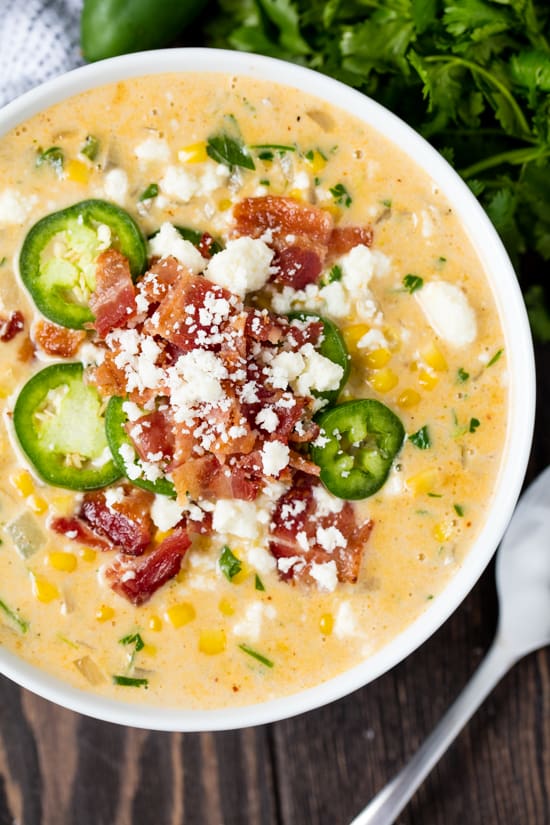 This Mexican Street Corn Soup has all the flavors you love from Mexican street corn all bu Mexican Street Corn Soup