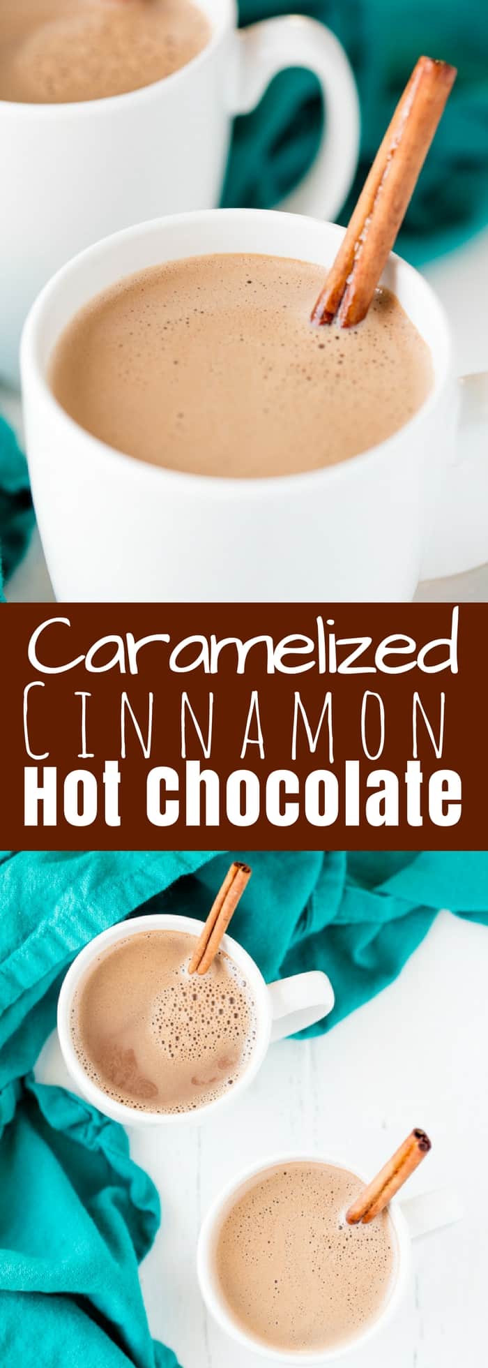 Caramelized Cinnamon Hot Chocolate is an easy to make Caramelized Cinnamon Hot Chocolate