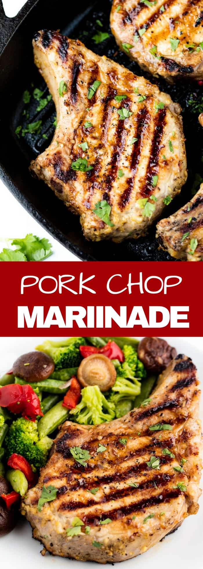 The Best Pork Chop Marinade is easy to make and perfect for any preparation of pork chops whether they are pan fried, baked, or grilled. 