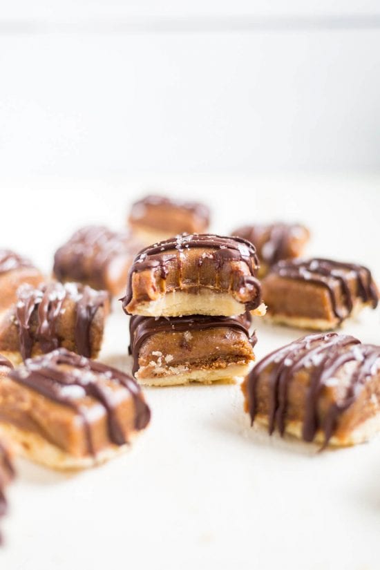 This recipe for salted caramel shortbread bars is filled with three layers of delicious Salted Caramel Shortbread Bars