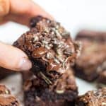 These Andes mint brownies are thick and fudgy Andes Mint Brownies