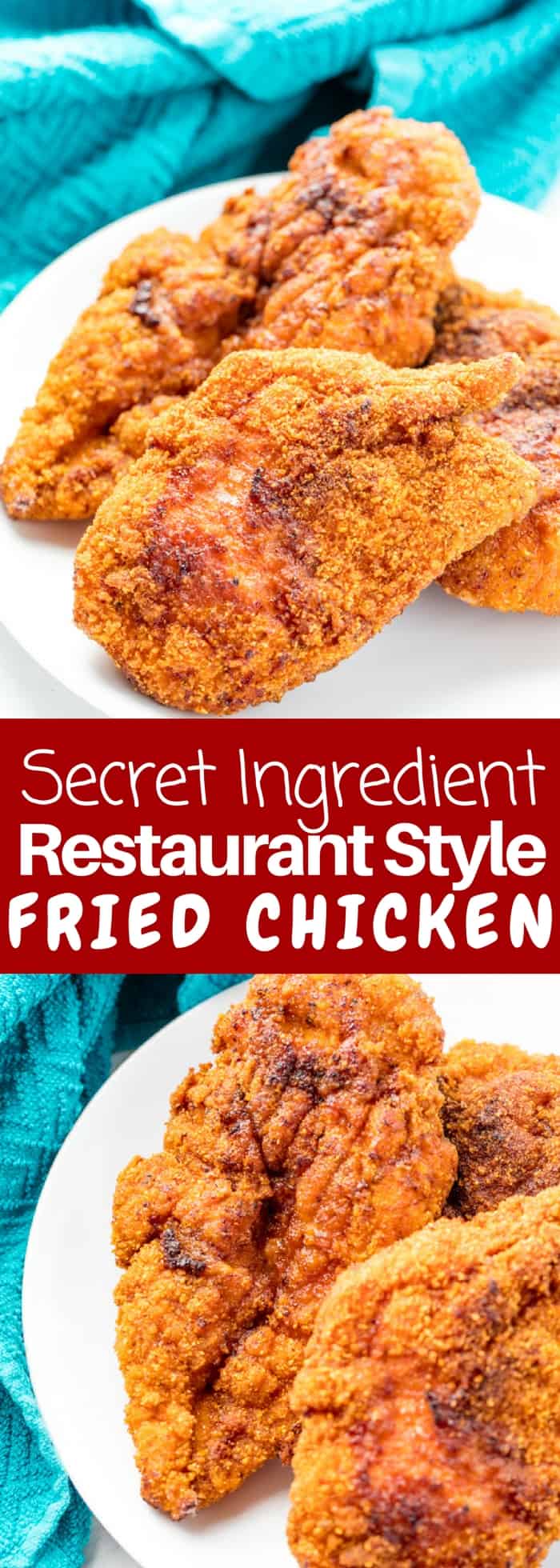 You'll never guess the secret ingredient in this Restaurant Style Fried Chicken. It makes for a sweet and crispy crust that just so happens to be gluten-free. 