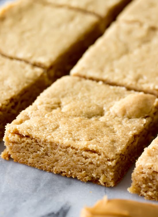 Blondies cut into squares