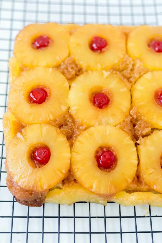 This Pineapple Upside Down Cake recipe has a perfect light Pineapple Upside Down Cake