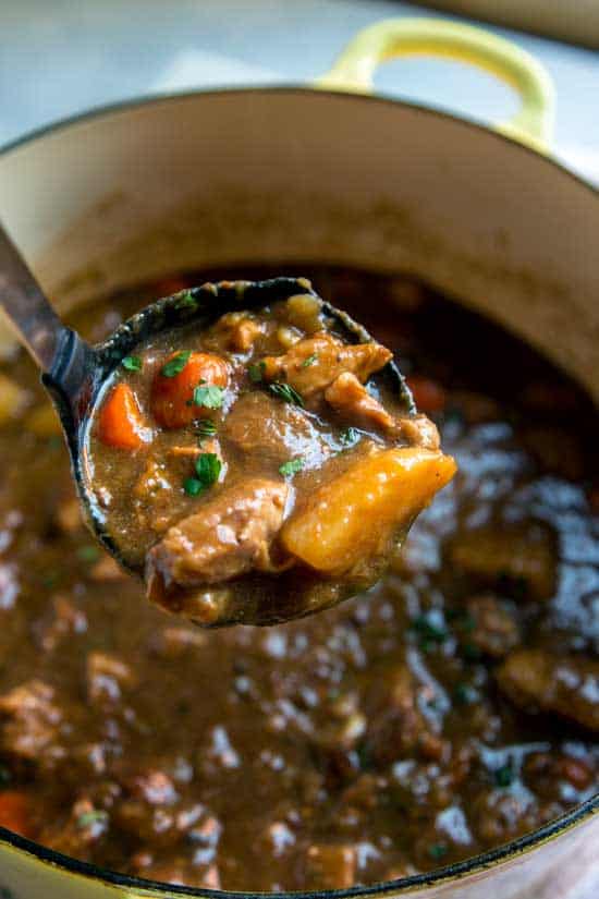 Irish Stew is pure comfort food and a classic recipe using browned lamb St. Patrick’s Irish Stew