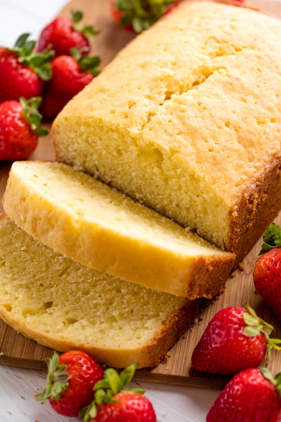 Traditional Pound Cake is made with equal parts butter Traditional Pound Cake