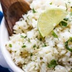 Cilantro Lime Rice Pilaf is an easy side dish that goes perfectly with any Mexican Cilantro Lime Rice Pilaf