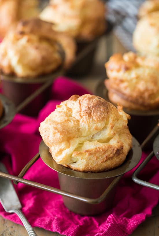   Recipe includes instructions for making in a muffin pan Popovers