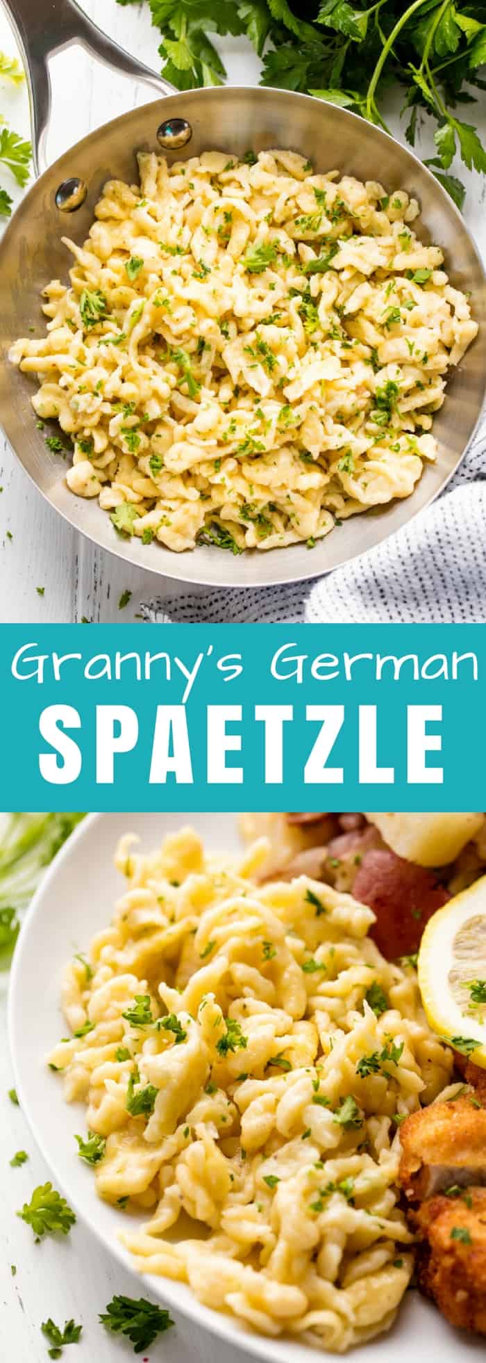Granny's German Spaetzle is an authentic spaetzle recipe passed down in a German family for generations. Make it with or without a spaetzle maker. 