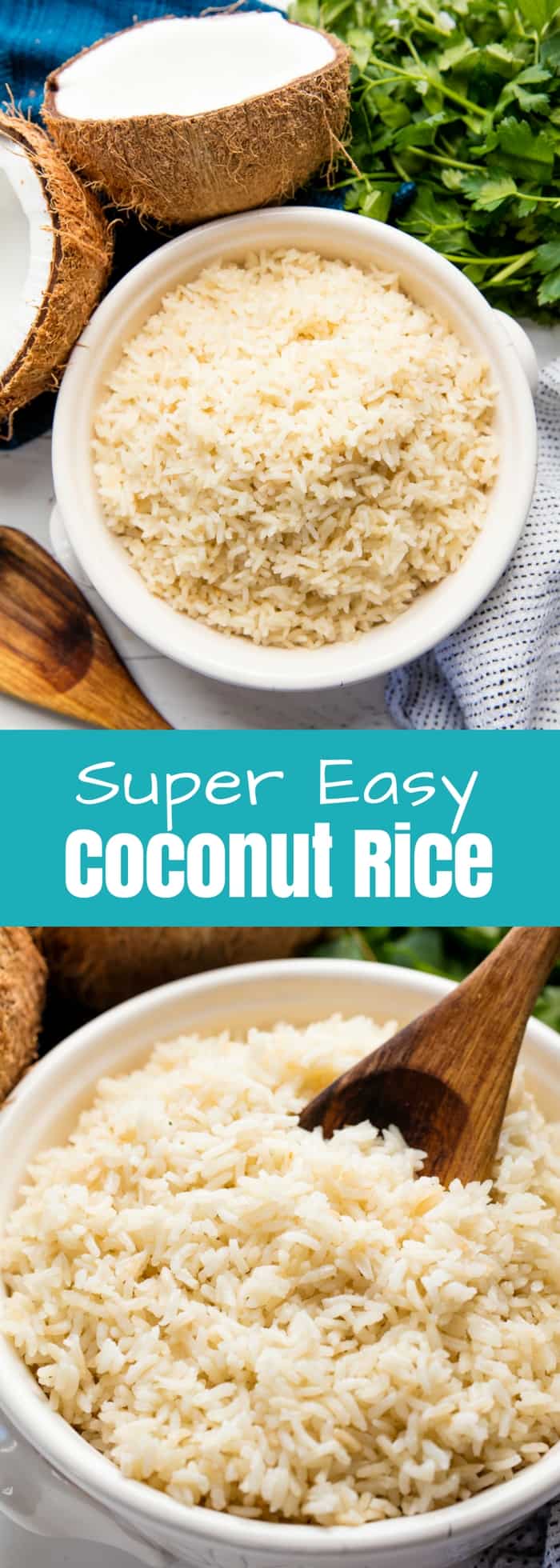 Coconut Rice is easy to make and the perfect side dish for so many different styles of meals. It has a mild coconut flavor, but it's still delicious!