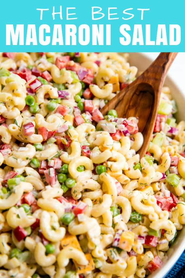 Macaroni Salad is a classic American side dish served up at summer barbecues and picnics every year. This is the best macaroni salad recipe ever with the perfect balance of flavors. 