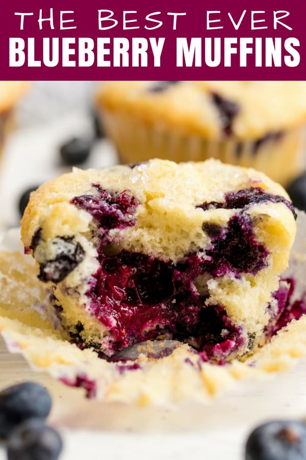 The Best Blueberry Muffins are perfectly sweet, easy to make, and full of blueberry flavor. You'll love this recipe from the world famous original Jordan Marsh department store muffins.