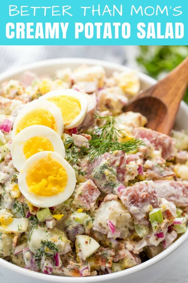 The Best Creamy Potato Salad has to have the perfect balance of flavor. Not too much mayo, and a whole lot of other delicious flavors are necessary to create the ultimate potato salad recipe everyone will love. 