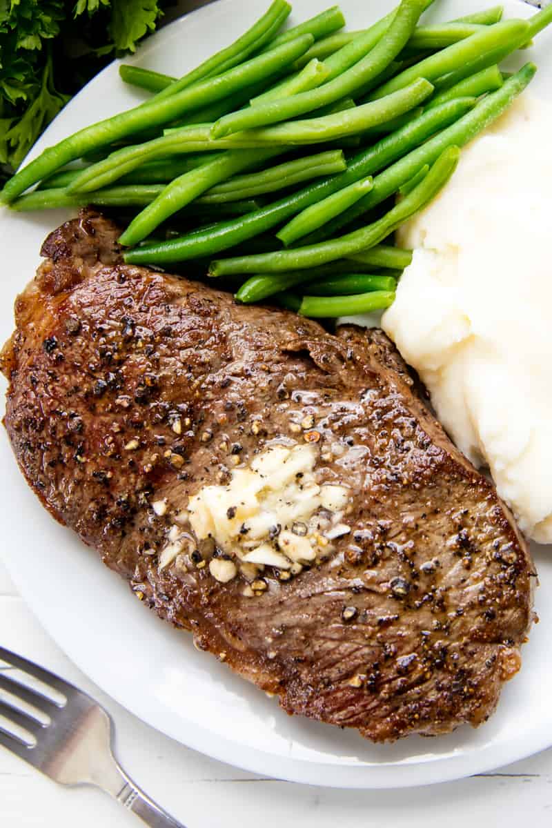 Mike's Thick Cut Top Loin Pork Chops Over Mashed Potatoes ...