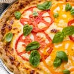 Tomato pie in a pie pan