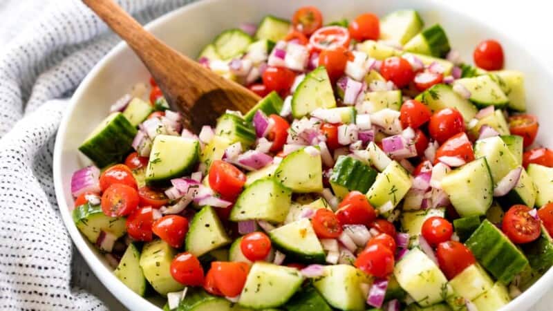 Healthy Cucumber Tomato Salad