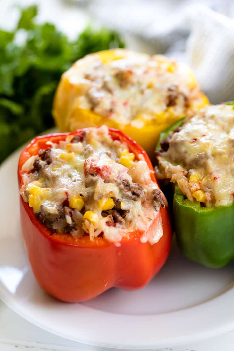 Easy Stuffed Bell Peppers - Cafe Delites