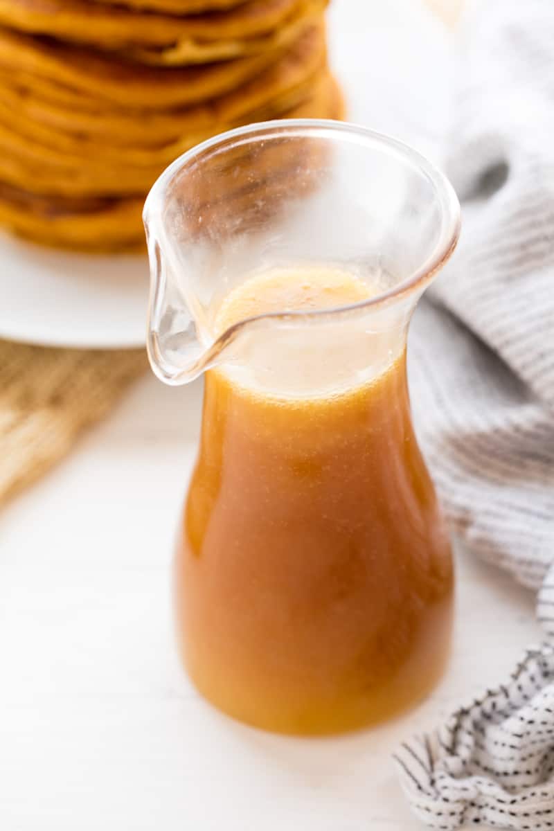 Caramel Syrup in a glass jug