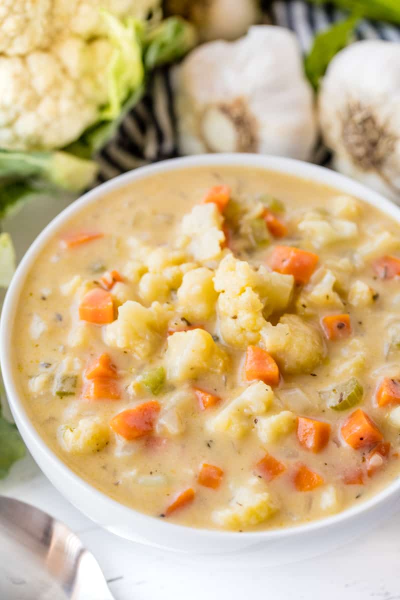 Creamy Cauliflower Soup - thestayathomechef.com