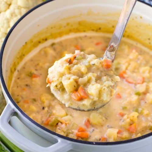 Creamy Cauliflower Soup - thestayathomechef.com