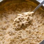 Simple Sausage Gravy is perfect to serve over toast Simple Sausage Gravy