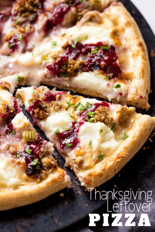 Use up all of those Thanksgiving leftovers and make something new and delicious. Thanksgiving leftover pizza is a delicious way to mix things up!