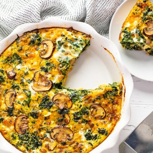 CRUSTLESS SPINACH QUICHE