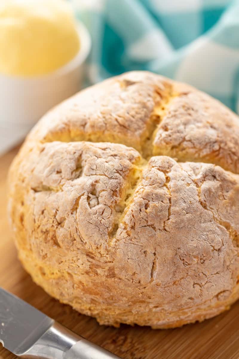 Traditional Irish Soda Bread is a dense and moist bread that requires no rising time and j Irish Soda Bread