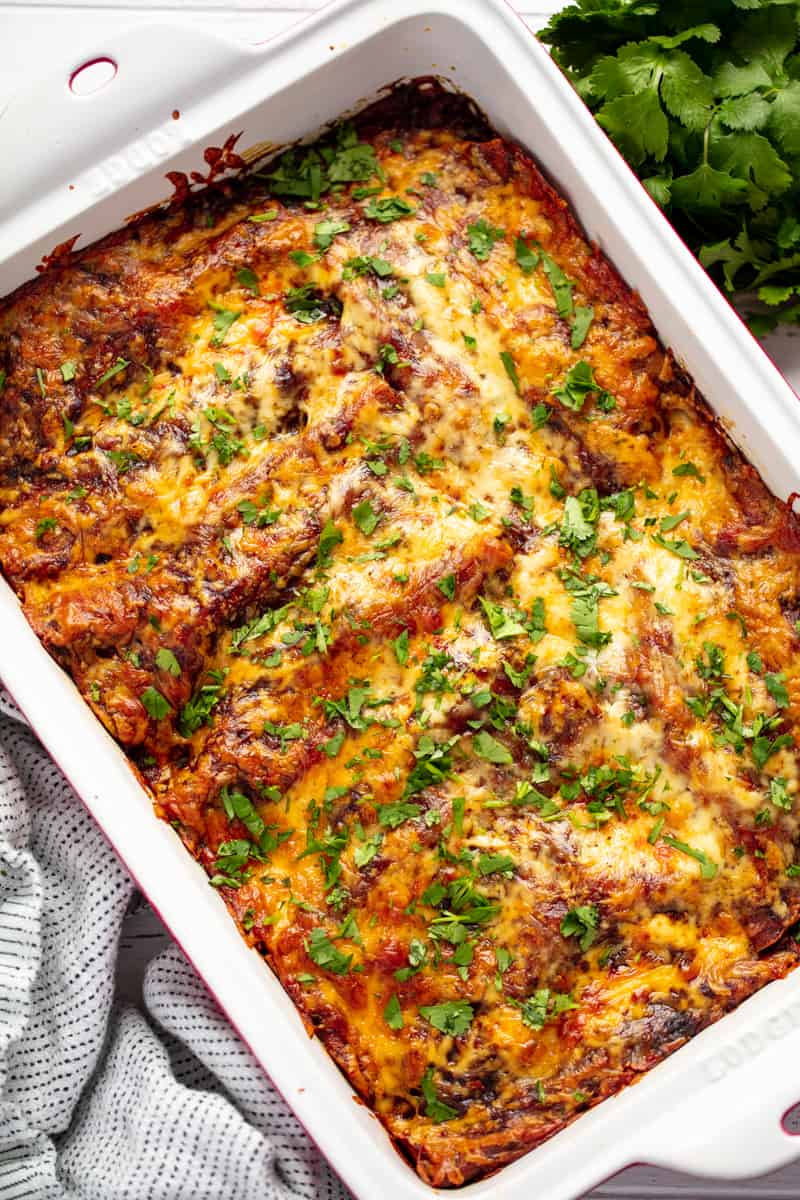 Simple homemade Beef Enchiladas are full of Mexican comfort food flavors Homemade Beef Enchiladas