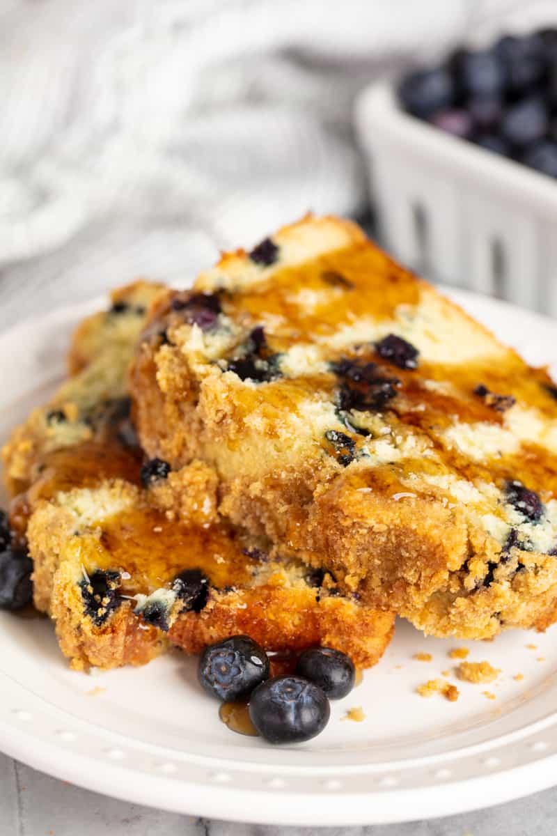 Blueberry Pancake Bread with Syrup