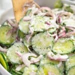 This Creamy Cucumber Salad recipe is a classic family favorite recipe Easy Creamy Cucumber Salad