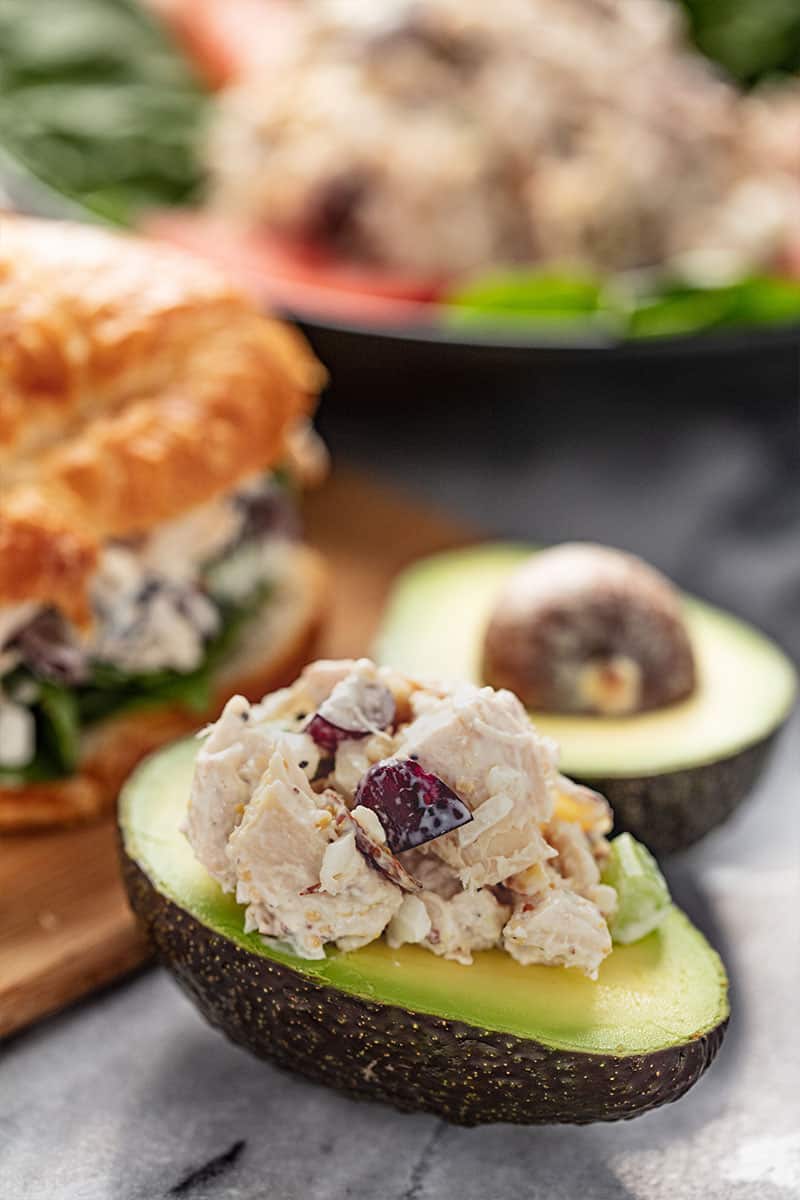 Chicken Salad in an avocado. 