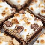 re rich and fudgy with crispy graham cracker pieces and gooey marshmallows Decadent S’mores Brownies