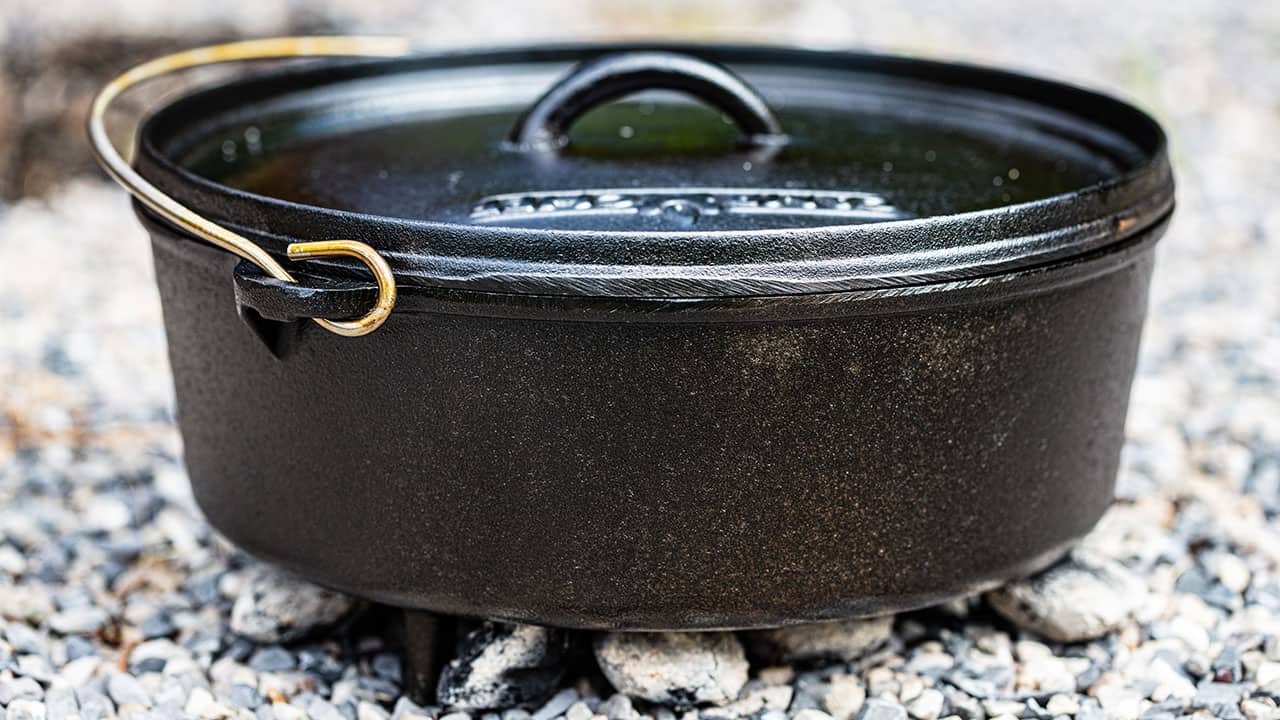 Camping Dutch Oven Peach Cobbler - 29