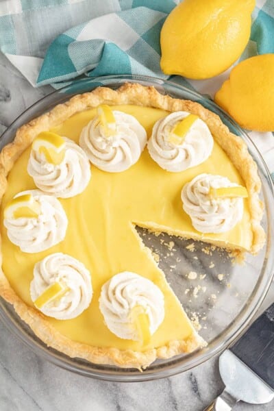 Old Fashioned Creamy Lemon Pie