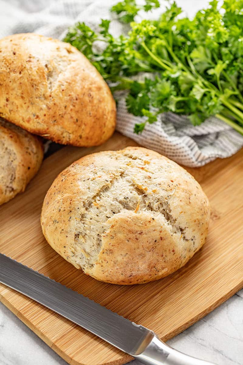 Garlic & Herb Dutch Oven Bread Recipe