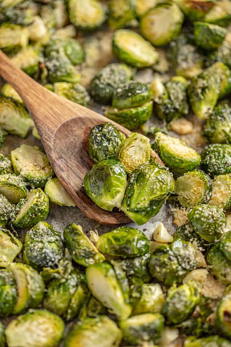 Garlic Butter Roasted Brussel Sprouts