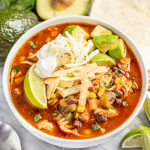 Recipe: Chicken Tortilla Soup with Hominy, Avocado & Queso Fresco - Blue  Apron