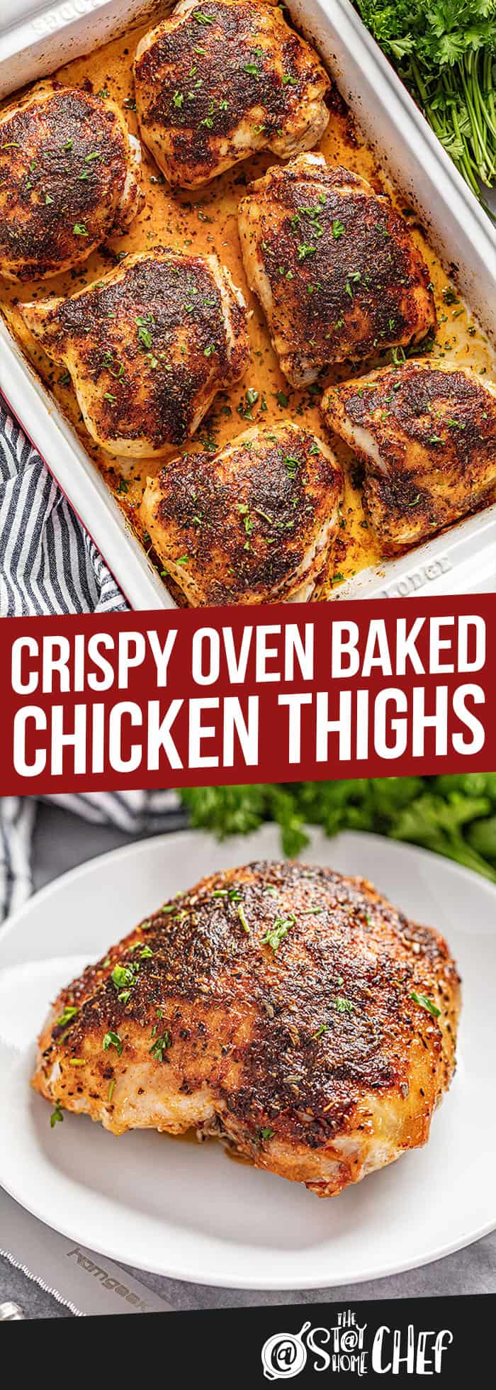 Crispy Oven Baked Chicken Thighs
