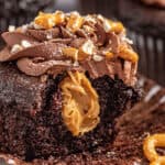 Chocolate Peanut Butter Pretzel Cupcakes - 28