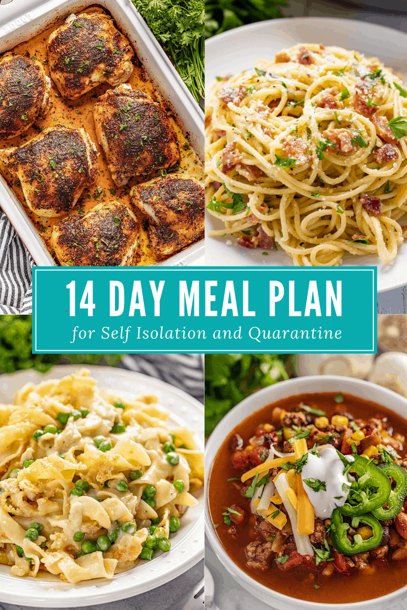 14 Day Self Isolation and Quarantine Meal Plan - 91