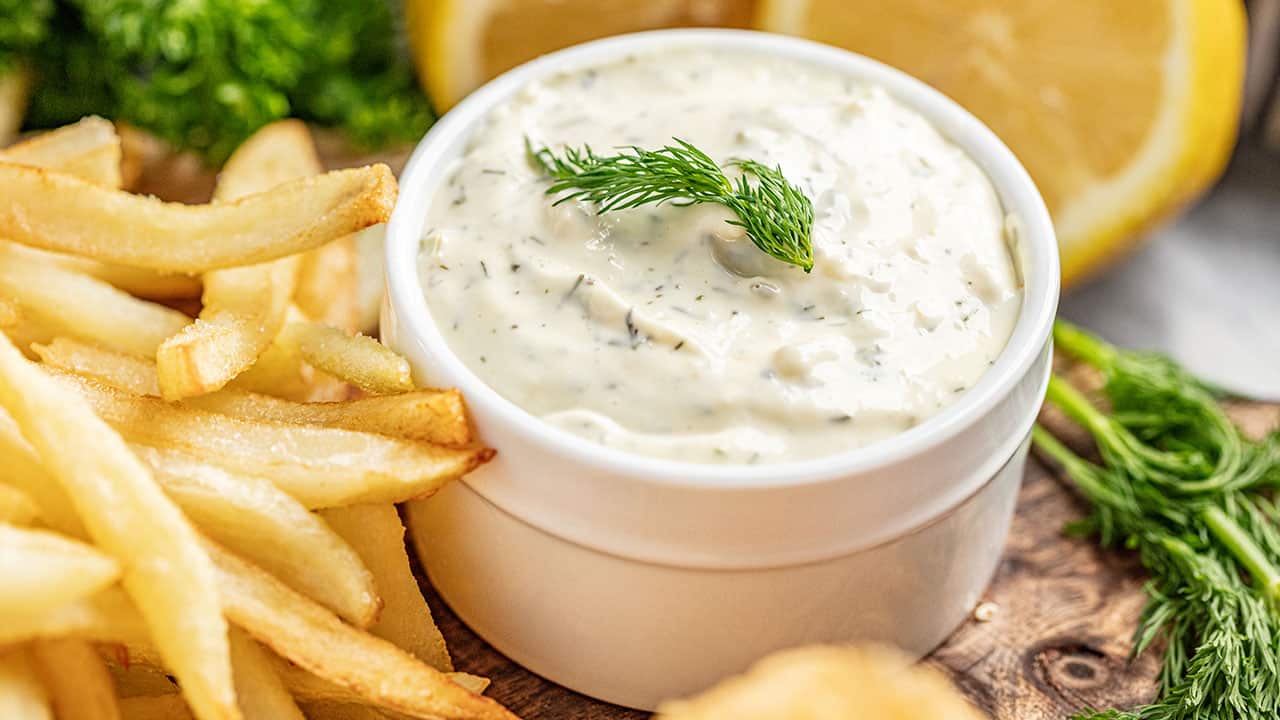 Healthy Fish and Chips with Homemade Tartar Sauce - Ahead of Thyme