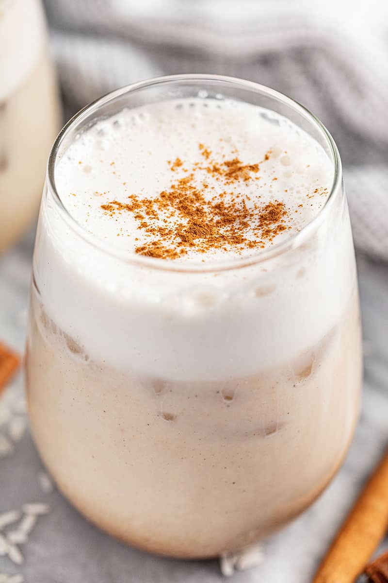 Mexican horchata in a glass